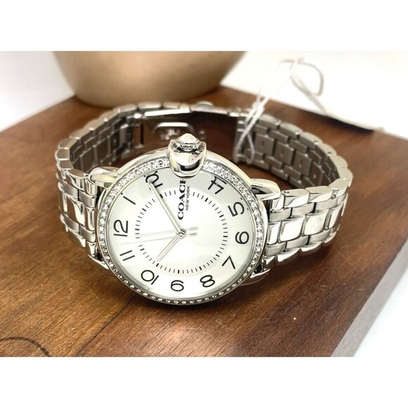 Coach Womens Watch 14503808 Arden Quartz Gemmed Silver Dial Stainless Steel 36mm main image 11